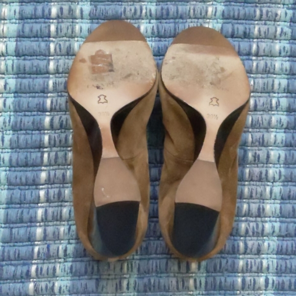 Lanvin ballerina taupe suede wedges - Picture 4 of 7